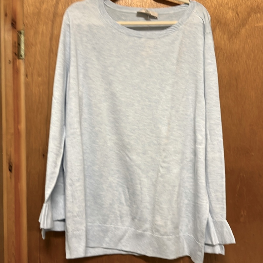 Loft Plus 24/26- baby blue sweater. NWT